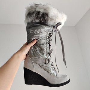 NEW Bebe Rhea Puffy Logo Boot